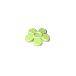Accesorio para la cabeza Flor con 5 pétalos lisos y alfiler-MyGobricksEs
