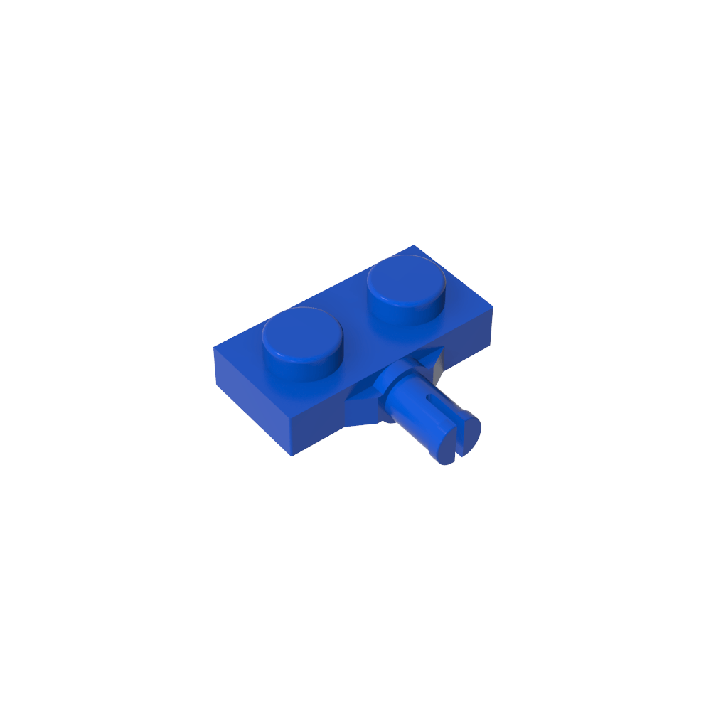 Placa especial 1 x 2 con soporte para rueda, ranura simple-MyGobricksEs