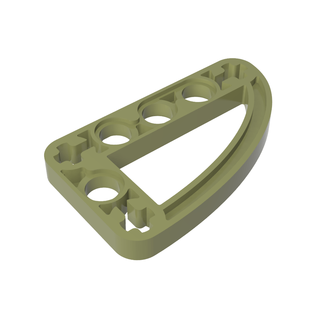 Viga técnica 3 x 5 en forma de L con un cuarto de elipse delgado-MyGobricksEs