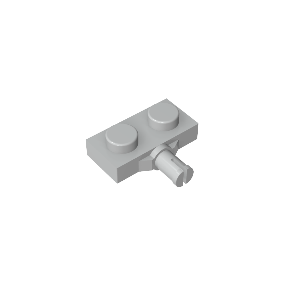 Placa especial 1 x 2 con soporte para rueda, ranura simple-MyGobricksEs