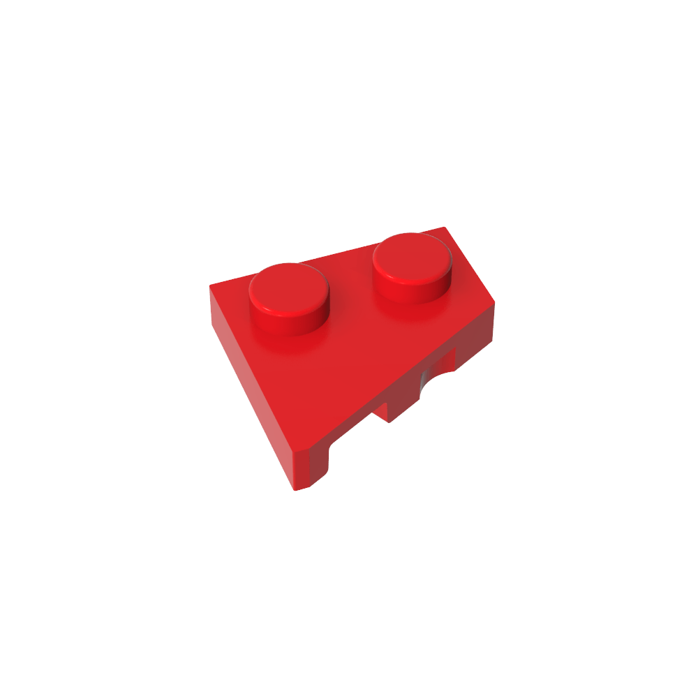 Placa de cuña 2 x 2 derecha-MyGobricksEs