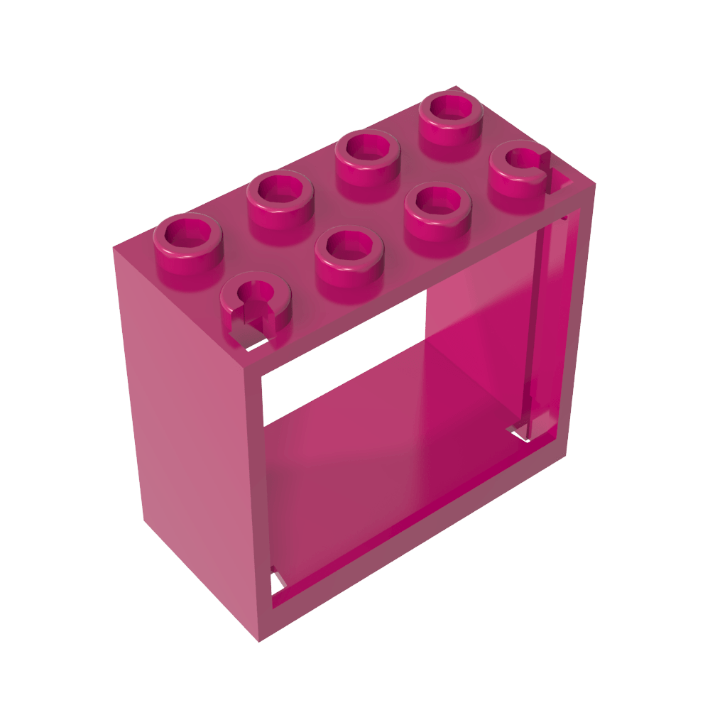 Marco de ventana de 2 x 4 x 3 con montantes huecos-MyGobricksEs