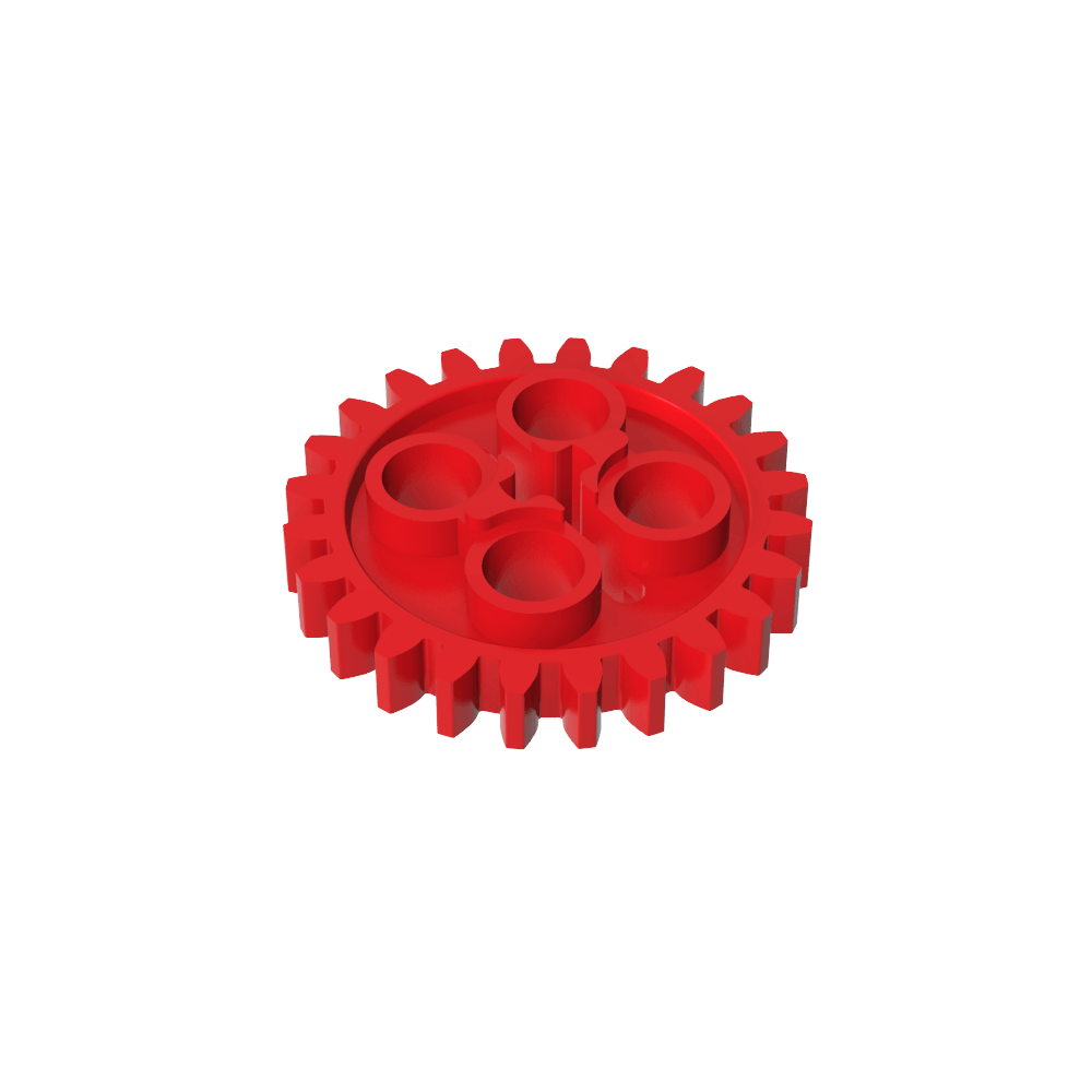 Engranaje Technic de 24 dientes [estilo antiguo - Tres orificios para ejes]-MyGobricksEs