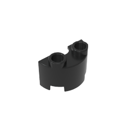 Ladrillo redondo, mitad 1 x 2-MyGobricksEs