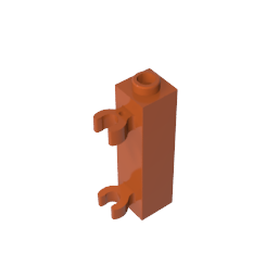 Ladrillo especial 1 x 1 x 3 con 2 clips verticales [Perno hueco, clips abiertos O]-MyGobricksEs