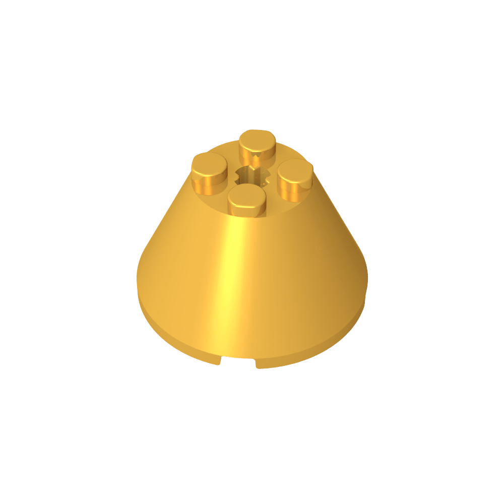 Cono 4 x 4 x 2 con orificio para eje [Simple]-MyGobricksEs
