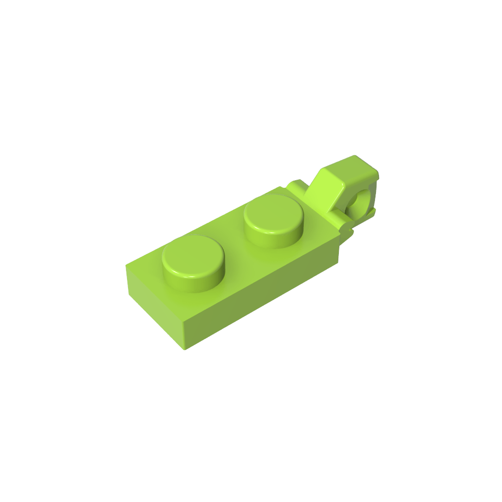 Placa de bisagra 1 x 2 con bloqueo con 1 dedo en el extremo, sin ranura-MyGobricksEs