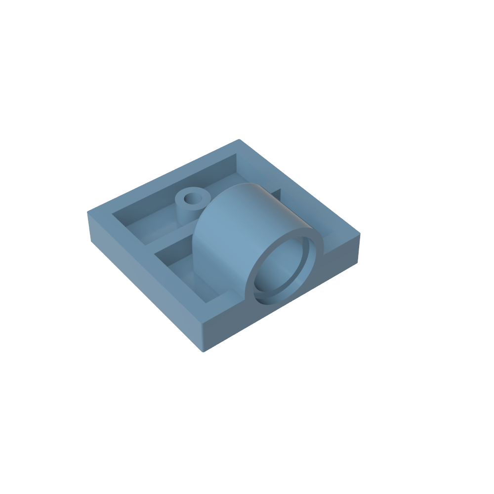 Placa Especial 2 x 2 con 1 Orificio para Pasador [Costilla Inferior Completa]-MyGobricksEs