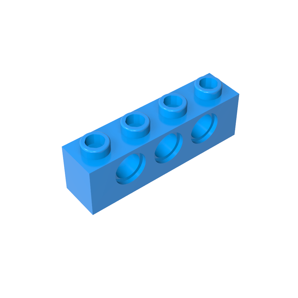 Ladrillo técnico 1 x 4 [3 agujeros]-MyGobricksEs