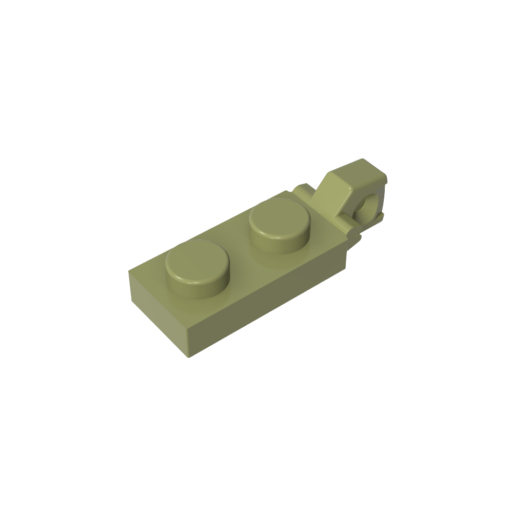 Placa de bisagra 1 x 2 con bloqueo con 1 dedo en el extremo, sin ranura-MyGobricksEs