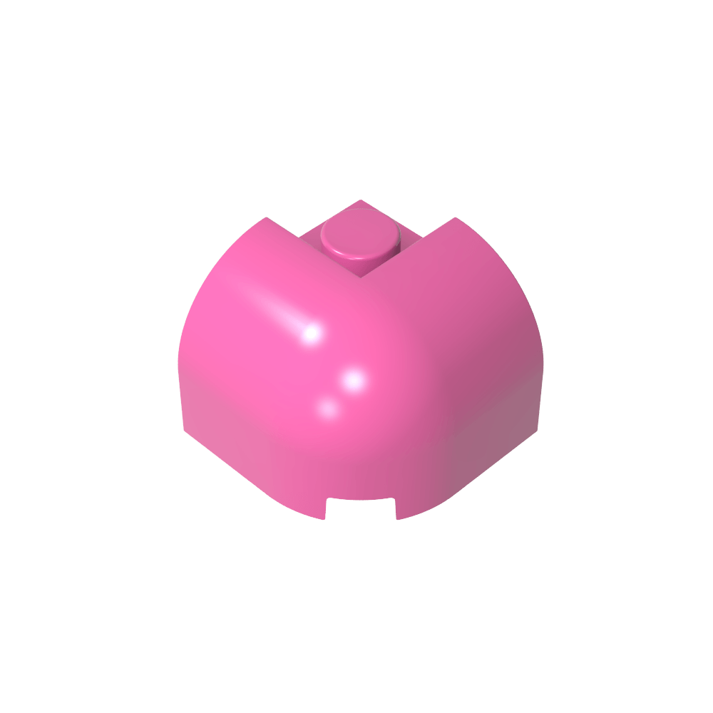 Ladrillo curvo 2 x 2 x 1 1/3 con parte superior curva - Esquina-MyGobricksEs