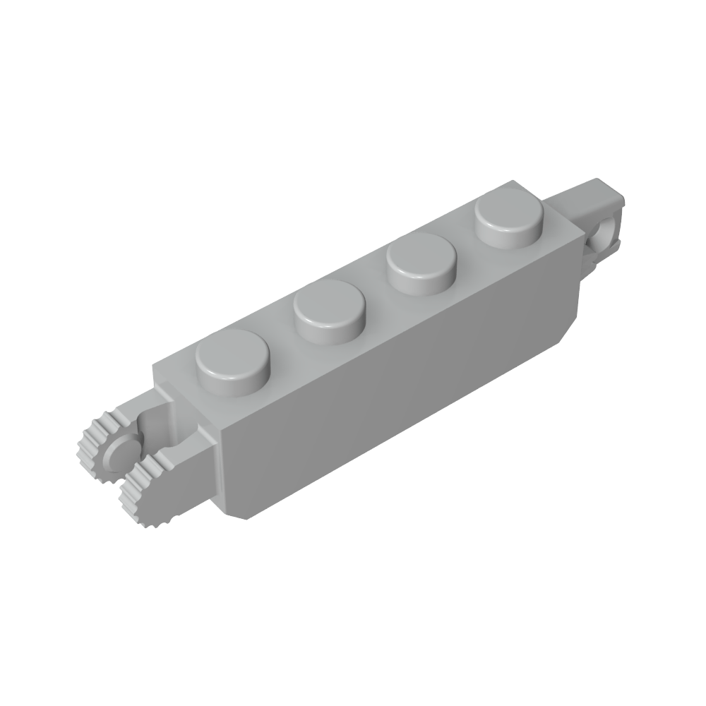 Bisagra de ladrillo de 1 x 4 con bloqueo con 1 dedo en el extremo vertical y 2 dedos en el extremo vertical-MyGobricksEs