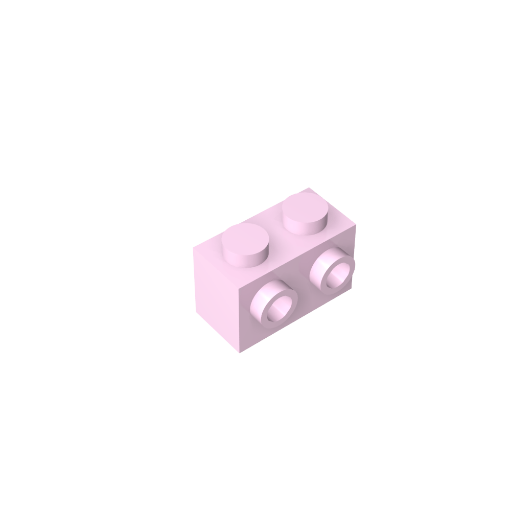 Ladrillo especial 1 x 2 con 2 montantes en 1 lado-MyGobricksEs