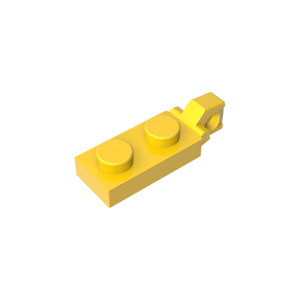 Placa de bisagra 1 x 2 con bloqueo con 1 dedo en el extremo, sin ranura-MyGobricksEs