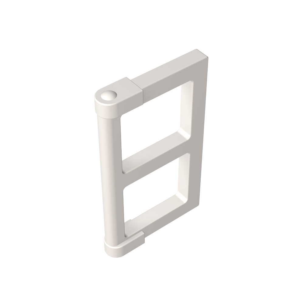 Ventana de 1 x 2 x 3 paneles con pestañas gruesas en las esquinas-MyGobricksEs