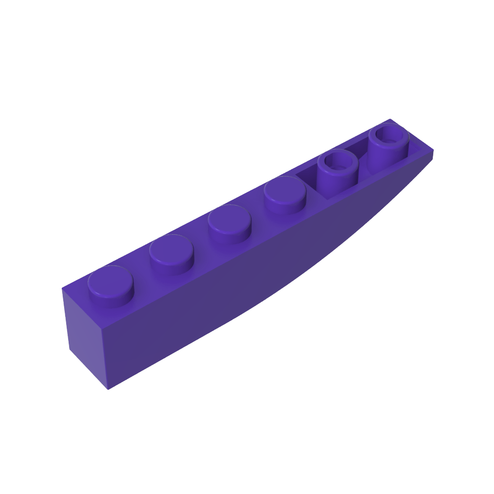 Ladrillo Curvo 6 x 1 Invertido-MyGobricksEs