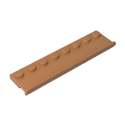 Placa especial 2 x 8 con riel para puerta-MyGobricksEs