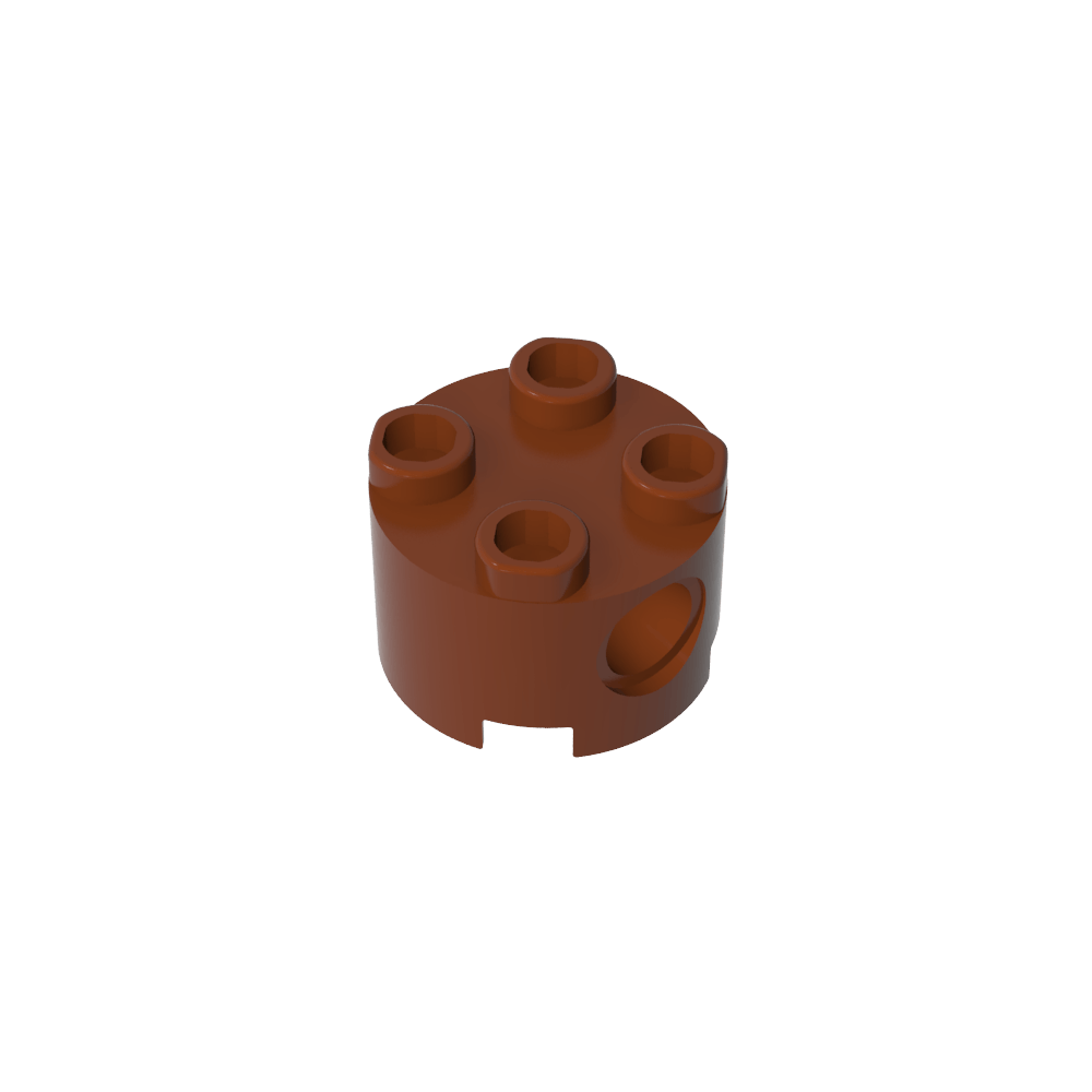 Ladrillo redondo 2 x 2 con agujeros para pasadores-MyGobricksEs