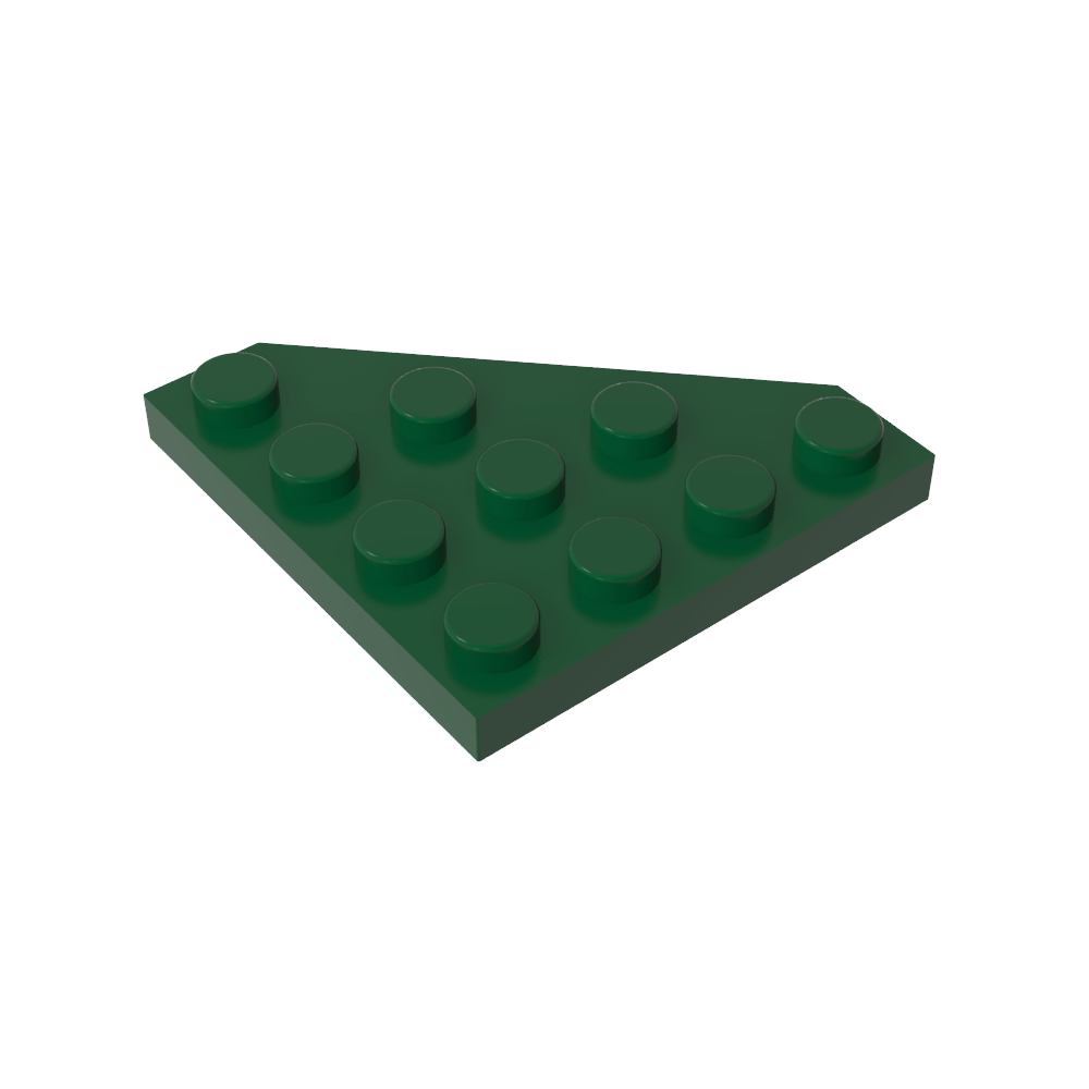 Placa de cuña de 4 x 4 con esquina cortada-MyGobricksEs