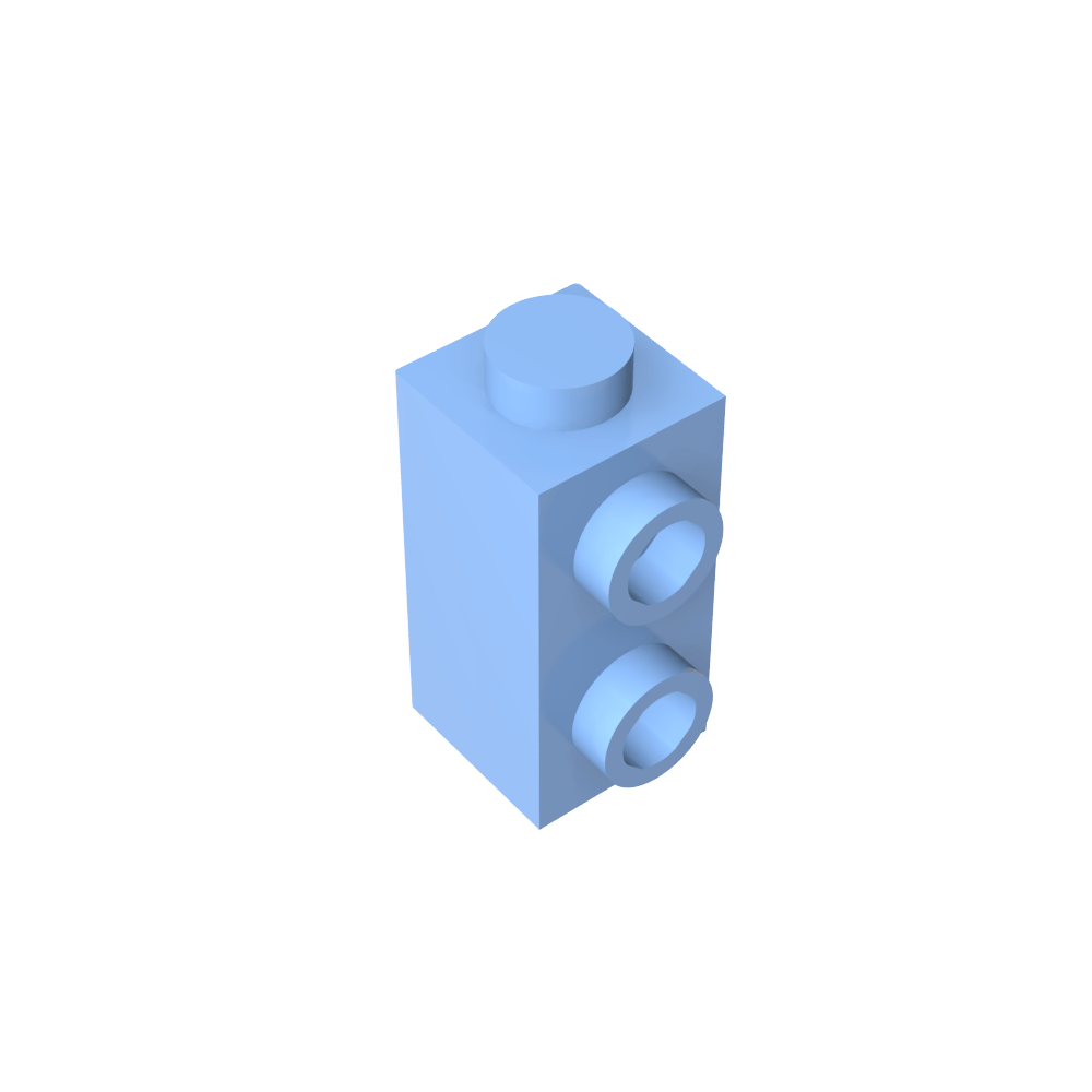 Ladrillo especial 1 x 1 x 1 2/3 con montantes en 1 lado-MyGobricksEs
