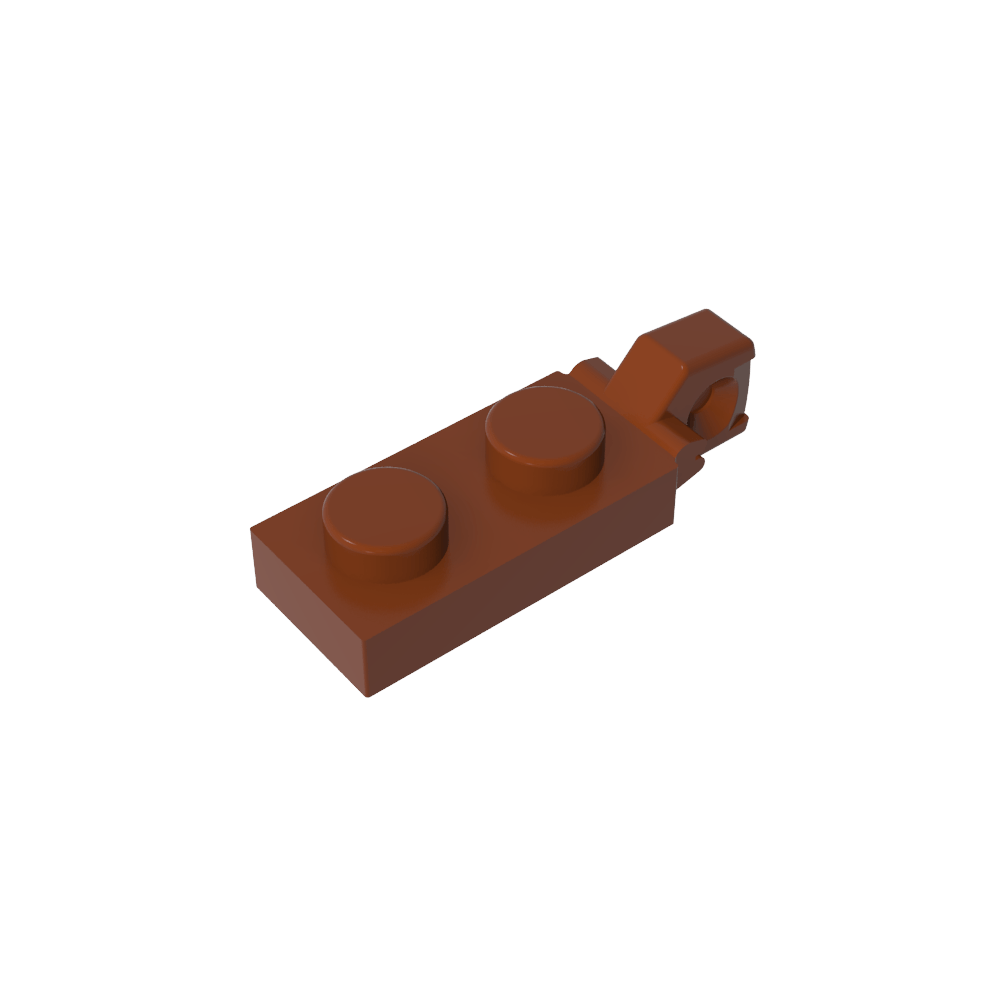 Placa de bisagra 1 x 2 con bloqueo con 1 dedo en el extremo, sin ranura-MyGobricksEs