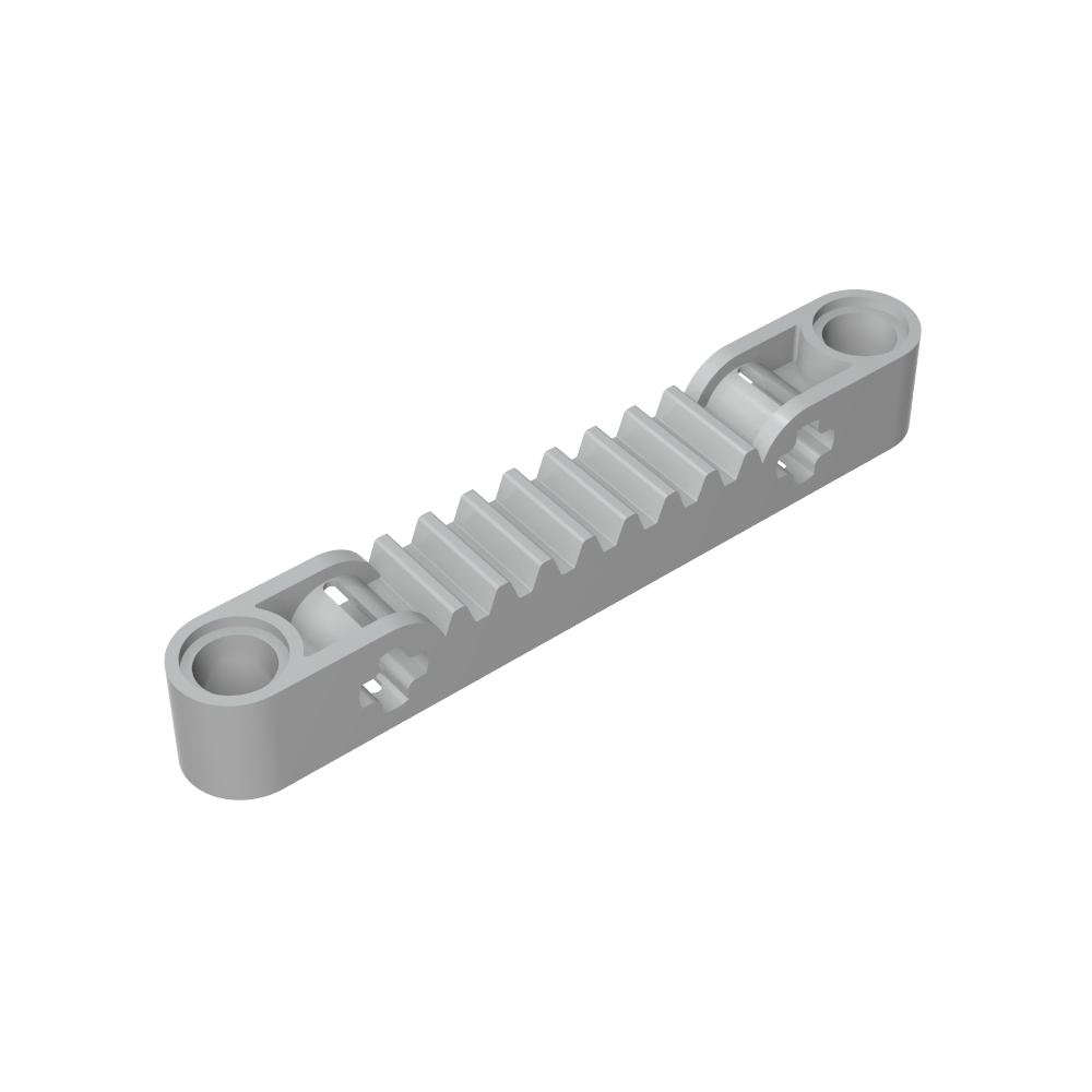 Bastidor de engranajes Technic 1 x 7 con orificios para ejes y pasadores-MyGobricksEs