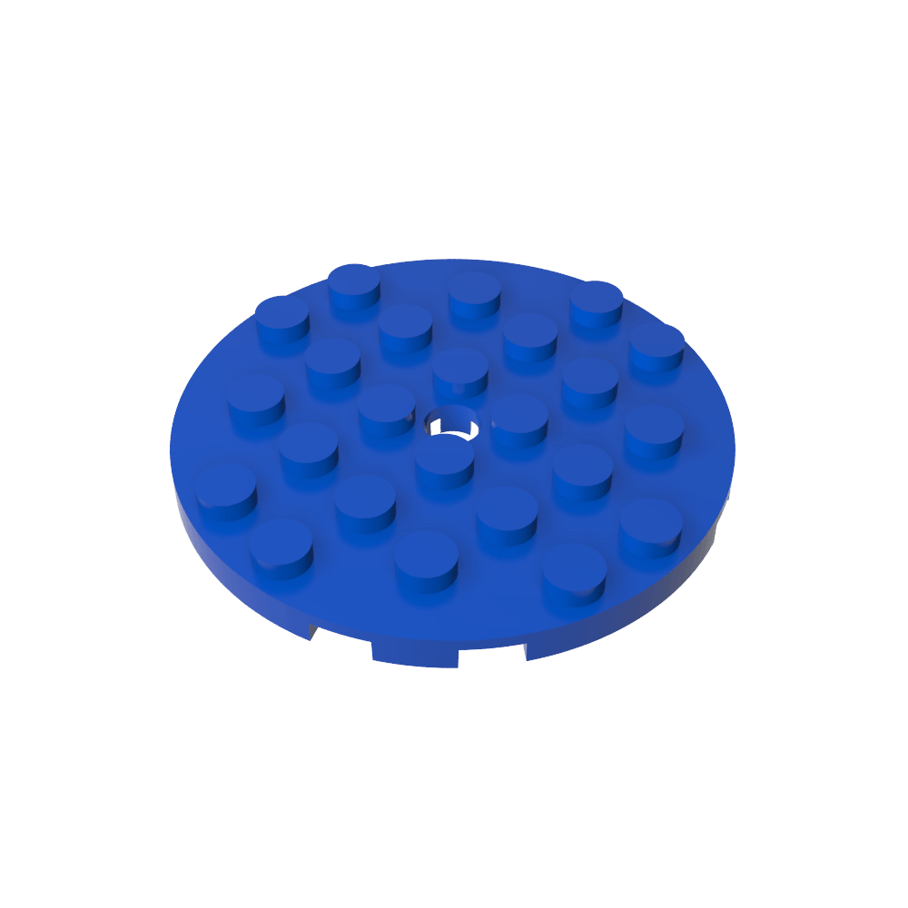 Plato redondo 6 x 6 con agujero-MyGobricksEs