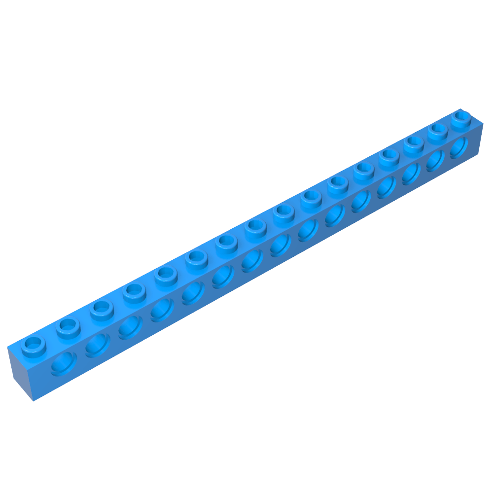 Ladrillo técnico 1 x 16 [15 agujeros]-MyGobricksEs