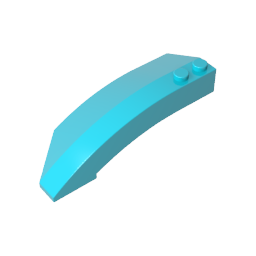 Cuña curva 8 x 3 x 2 abierta derecha-MyGobricksEs