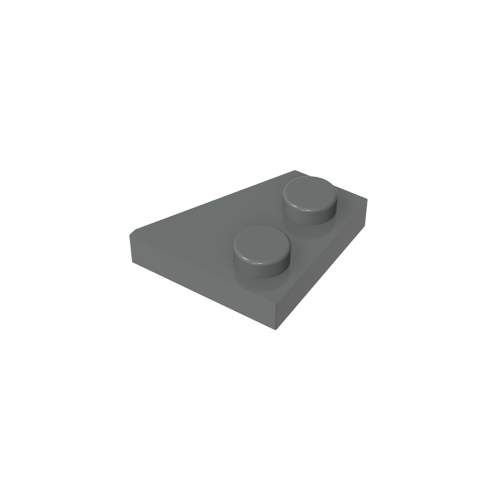 Placa de cuña 2 x 2 izquierda-MyGobricksEs