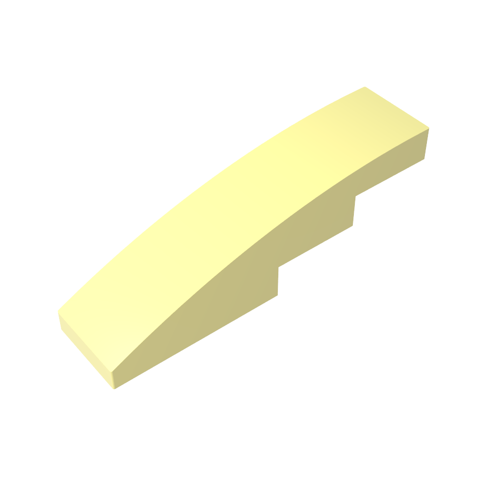 Pendiente curva 4 x 1 sin montantes [Soporte para montantes con crestas asimétricas]-MyGobricksEs