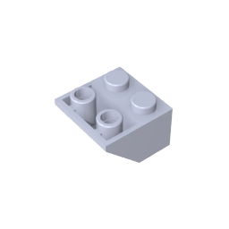 Pendiente invertida de 45° 2 x 2 [Pasador inferior ovoide, orificios para pernos del tamaño de una barra]-MyGobricksEs