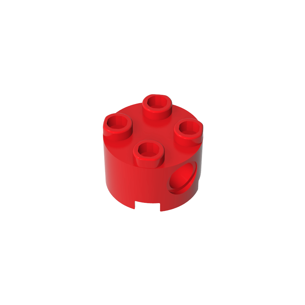 Ladrillo redondo 2 x 2 con agujeros para pasadores-MyGobricksEs