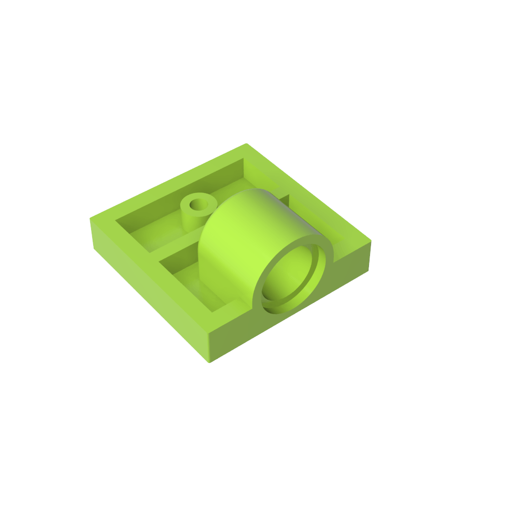 Placa Especial 2 x 2 con 1 Orificio para Pasador [Costilla Inferior Completa]-MyGobricksEs