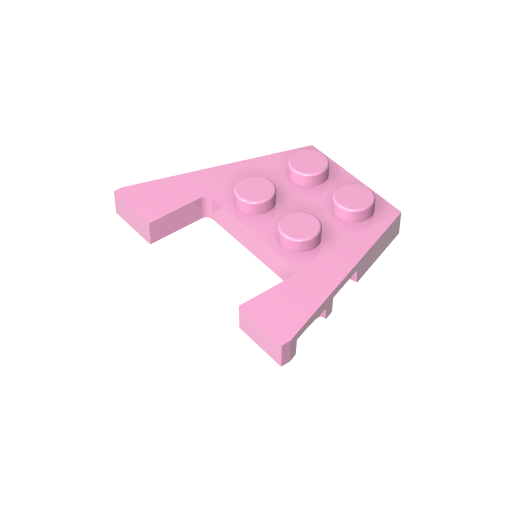 Placa de cuña de 3 x 4 con muescas para pernos-MyGobricksEs