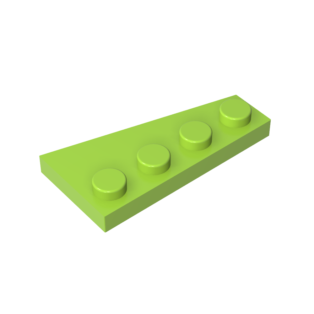 Placa de cuña 4 x 2 izquierda-MyGobricksEs