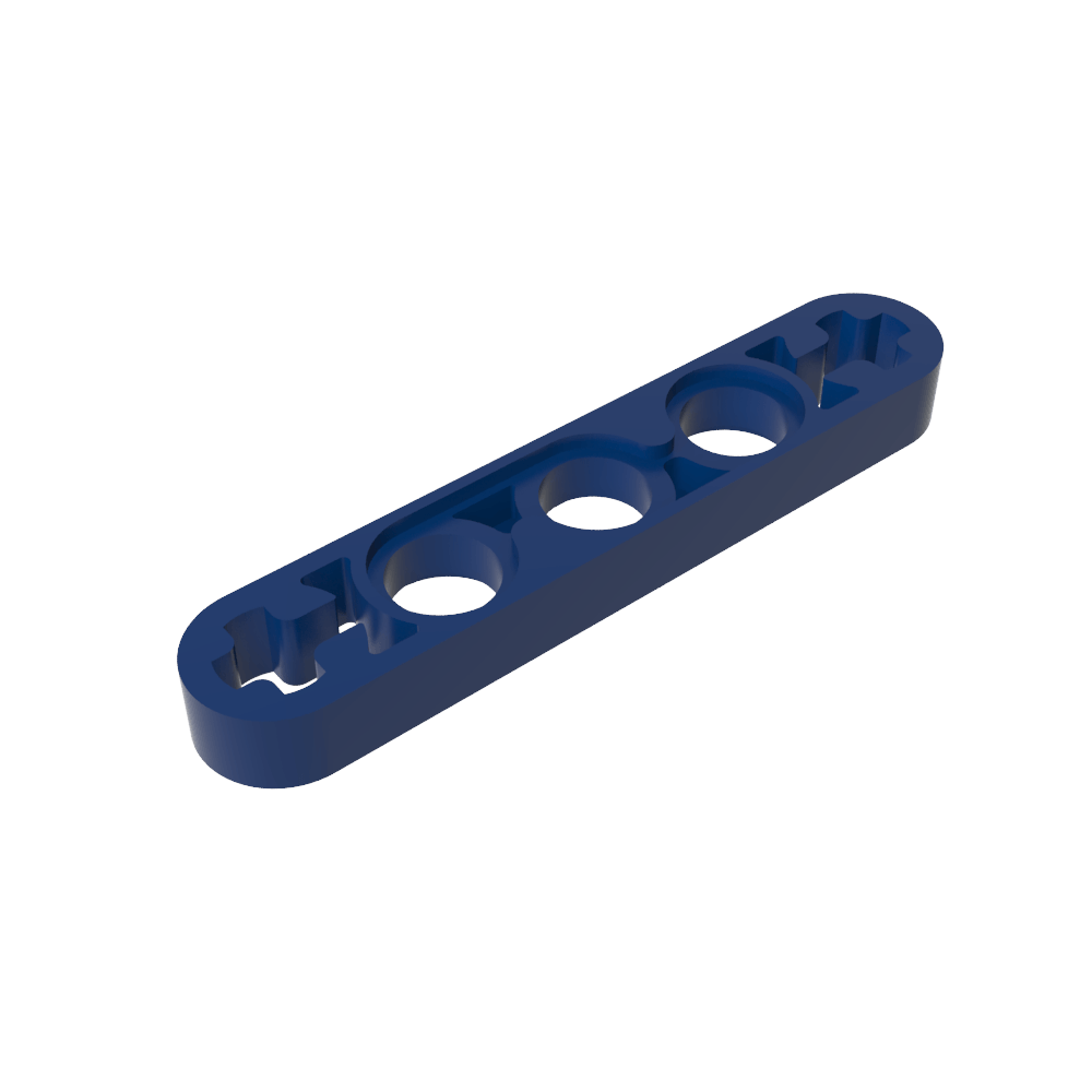 Viga técnica 1 x 5 delgada con orificios para ejes en los extremos-MyGobricksEs