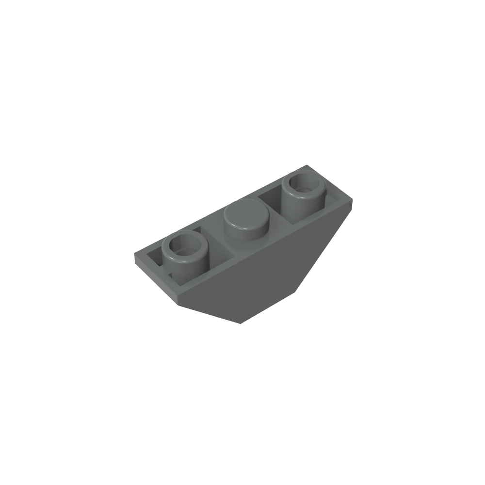 Pendiente Invertida 45° 3 x 1 Doble con 2 Studs Abiertos Bloqueados-MyGobricksEs