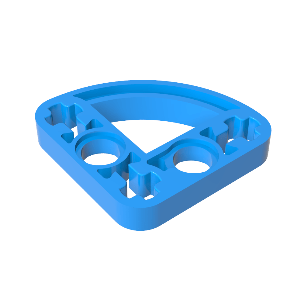 Viga técnica 3 x 3 en forma de L con un cuarto de elipse delgado-MyGobricksEs