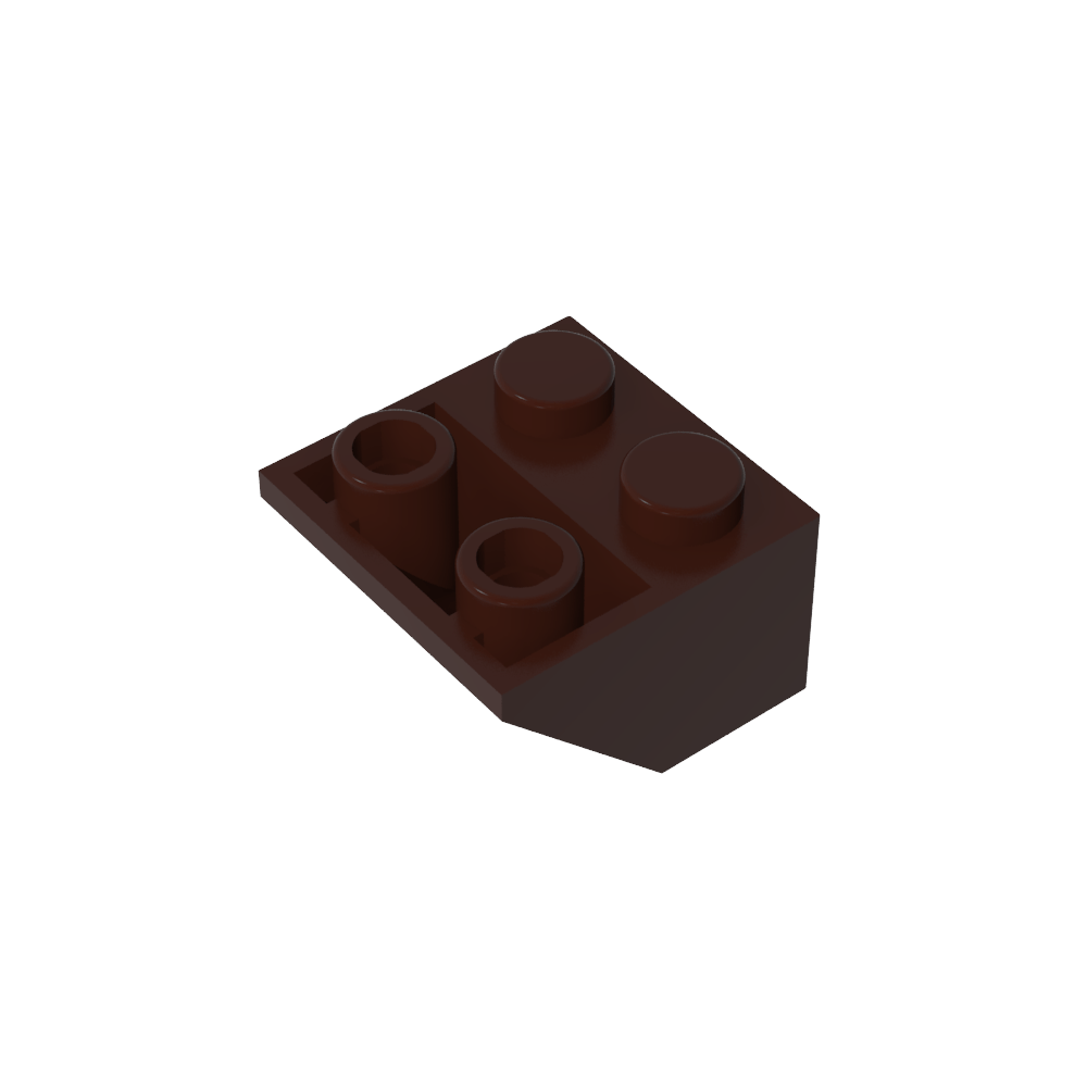 Pendiente invertida de 45° 2 x 2 [Pasador inferior ovoide, orificios para pernos del tamaño de una barra]-MyGobricksEs
