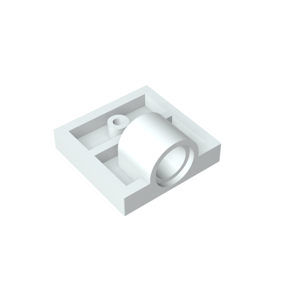 Placa Especial 2 x 2 con 1 Orificio para Pasador [Costilla Inferior Completa]-MyGobricksEs