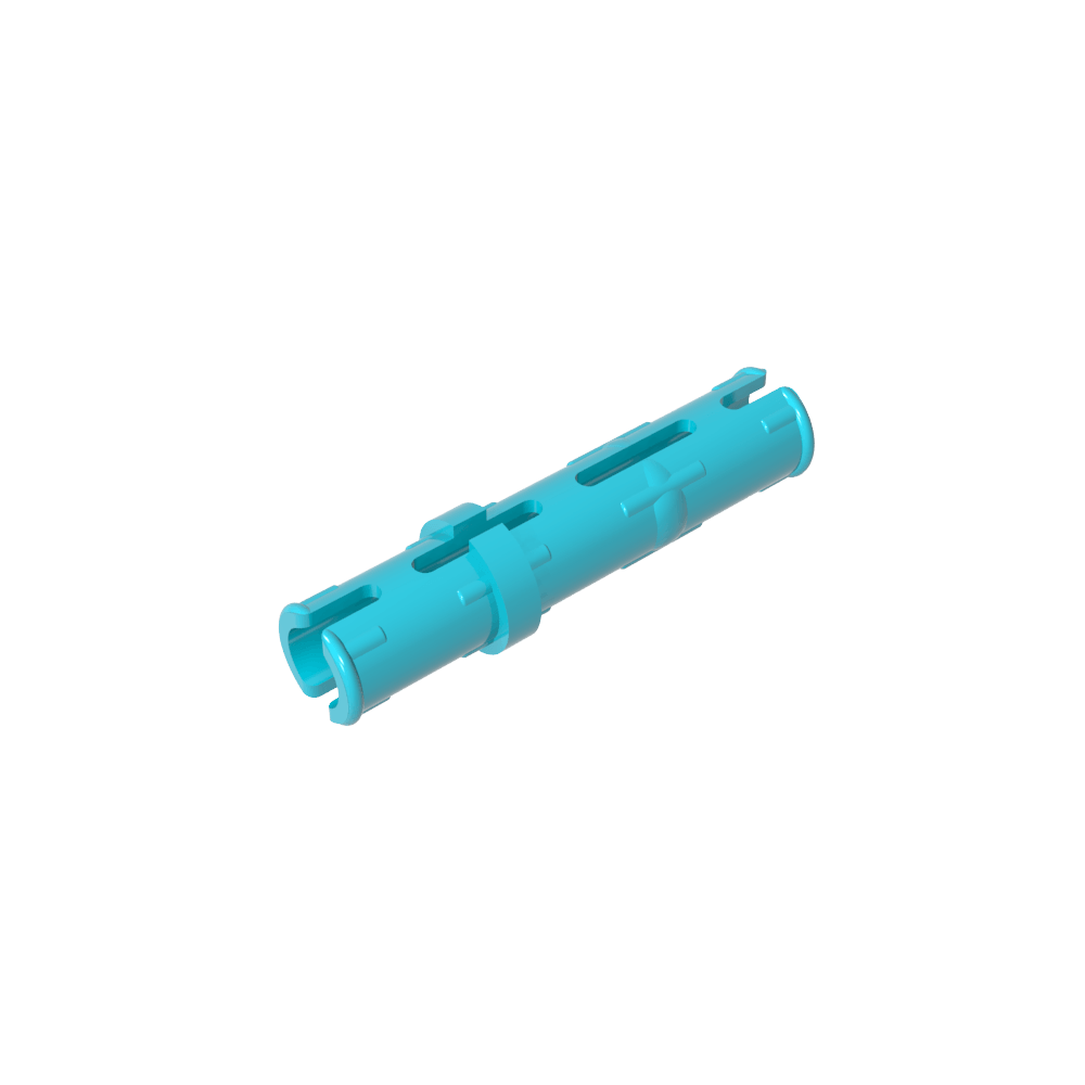 Pasador técnico largo con crestas de fricción longitudinales y 2 ranuras centrales-MyGobricksEs