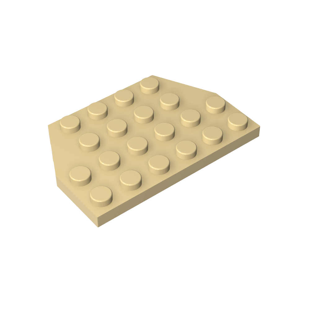 Placa de cuña de 4 x 6 esquinas cortadas-MyGobricksEs