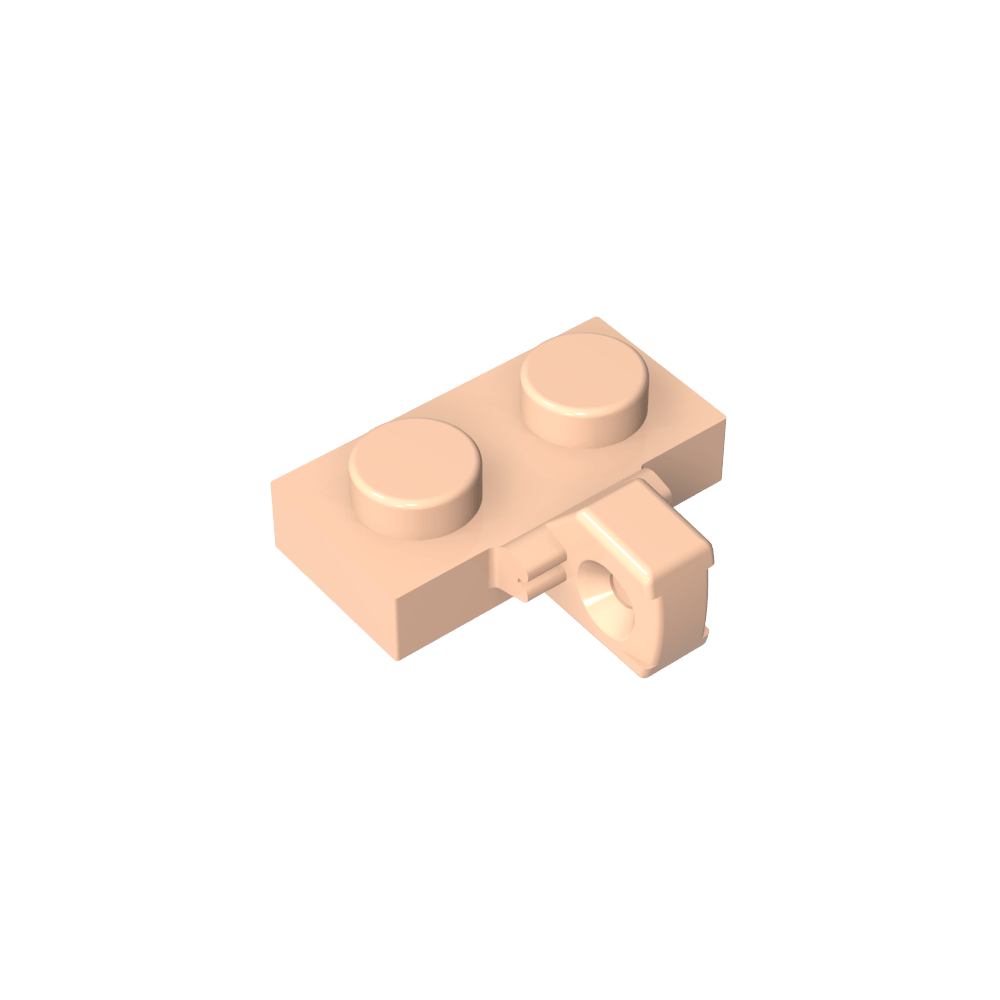 Placa de bisagra 1 x 2 con bloqueo con 1 dedo en el lateral, sin ranura-MyGobricksEs