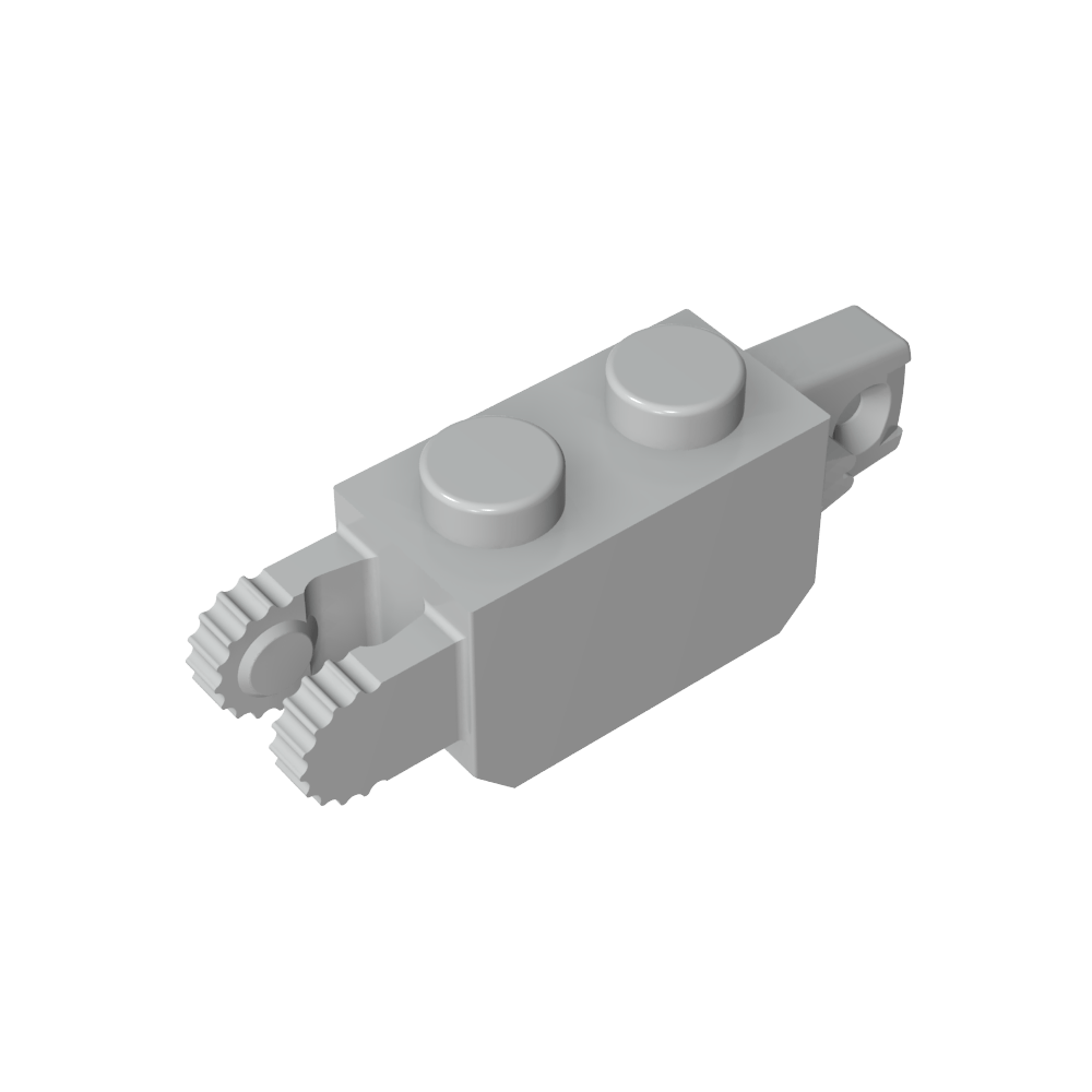 Bisagra de ladrillo 1 x 2 con bloqueo con 1 dedo en el extremo vertical y 2 dedos en el extremo vertical, 9 dientes-MyGobricksEs