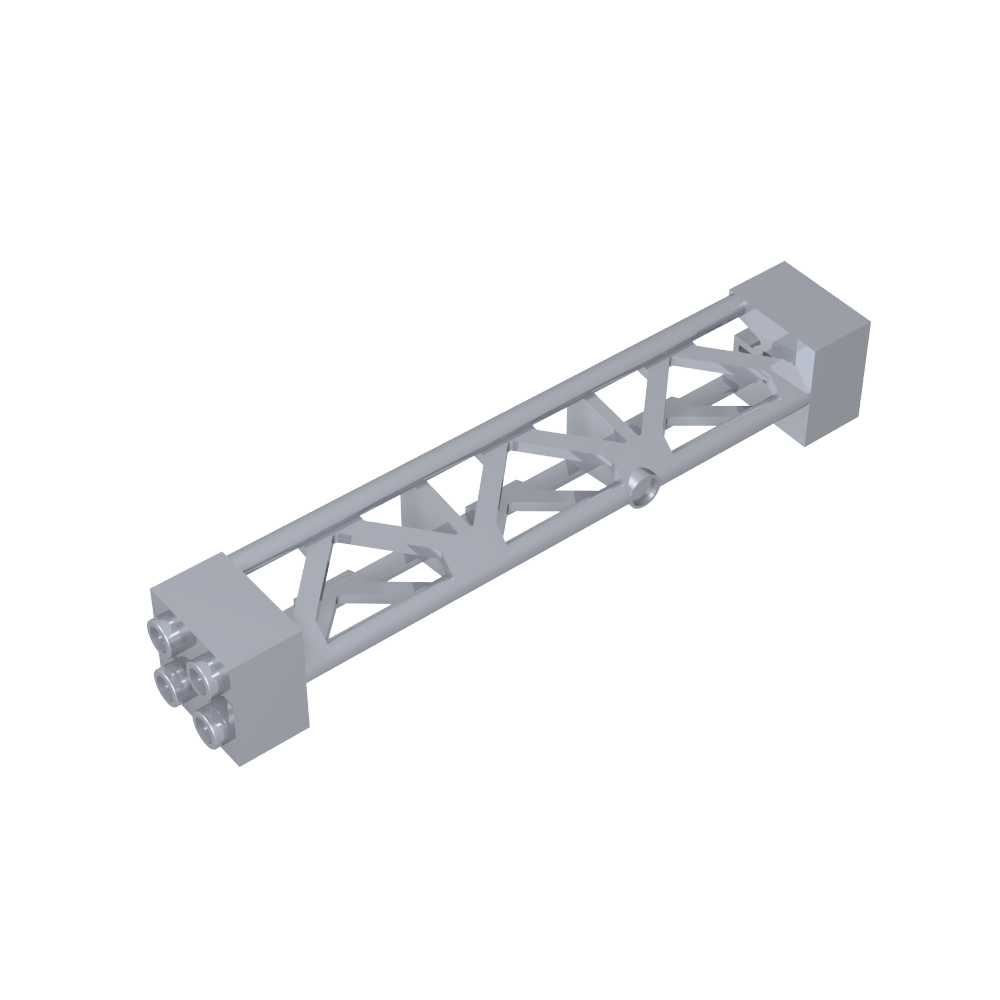 Soporte 2 x 2 x 10 Viga Triangular Vertical - Tipo 3 - Agujero de Eje, 3 Postes-MyGobricksEs