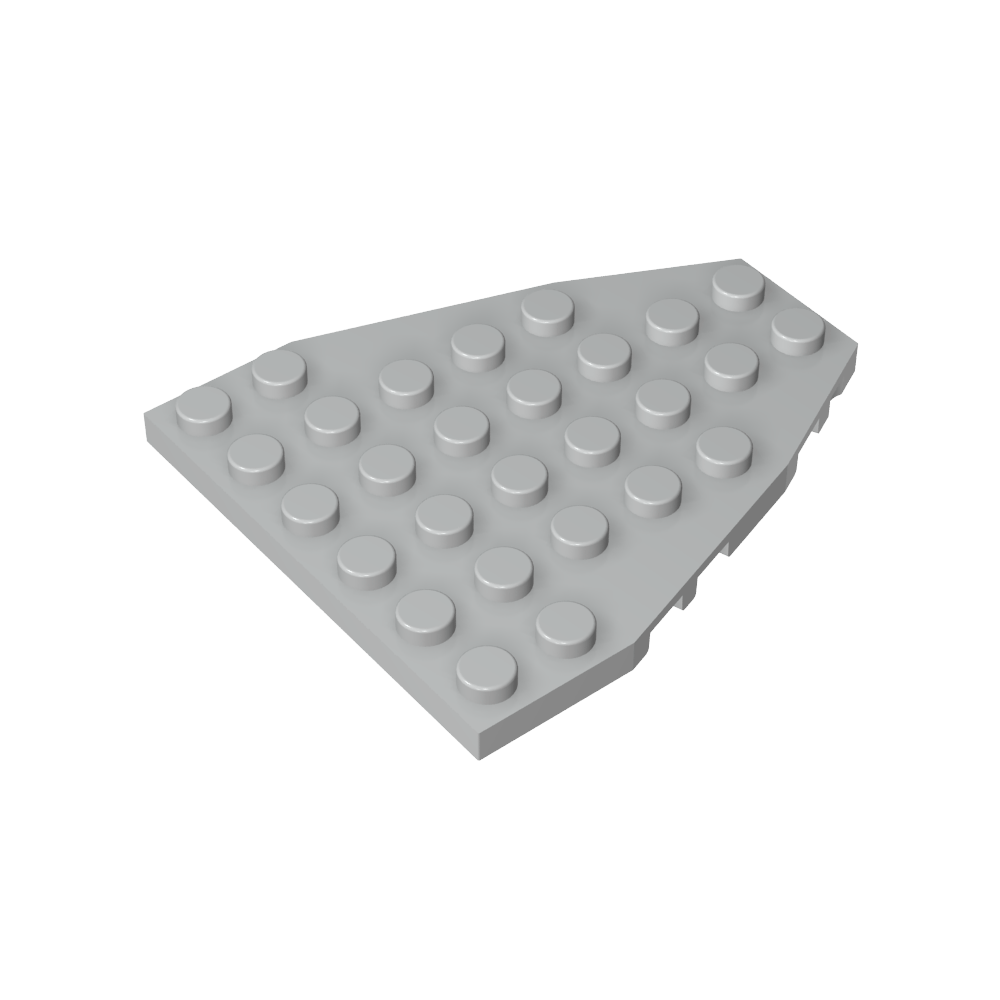 Placa de proa de barco de 7 x 6 con muescas para pernos-MyGobricksEs