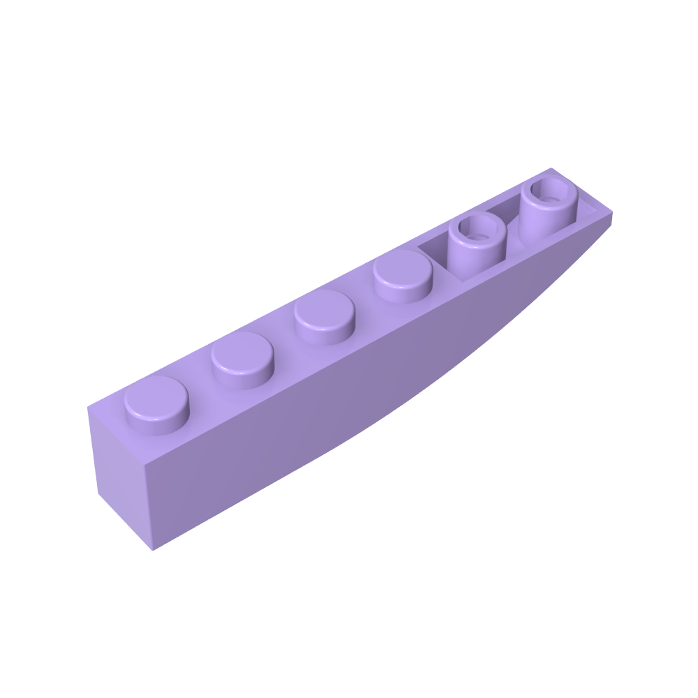 Ladrillo Curvo 6 x 1 Invertido-MyGobricksEs