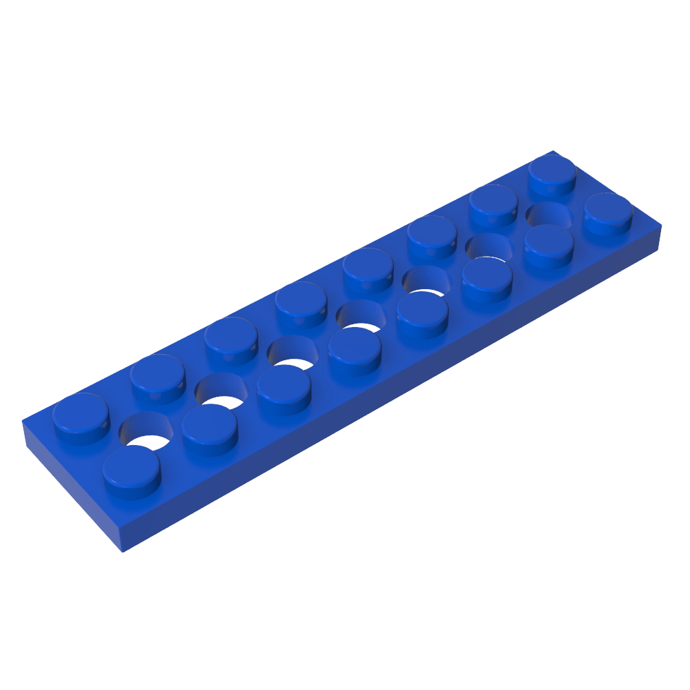 Placa técnica 2 x 8 [7 agujeros]-MyGobricksEs