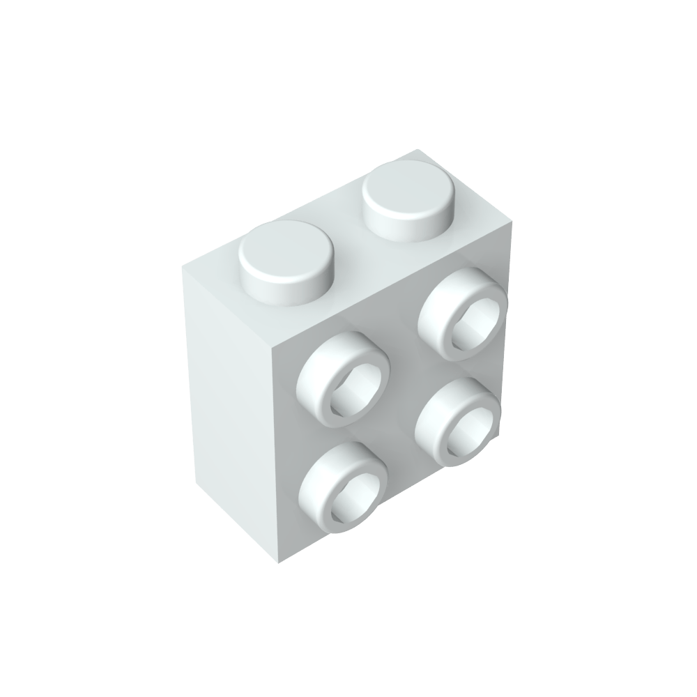 Ladrillo especial 1 x 2 x 1 2/3 con cuatro montantes en un lado-MyGobricksEs